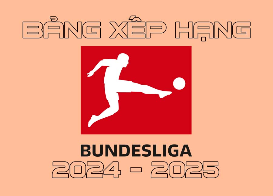 Bảng xếp hạng bóng đá Đức (Bundesliga) hôm nay 06/02/2025